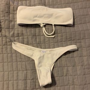 White Bandeau Zaful Bathing Suit